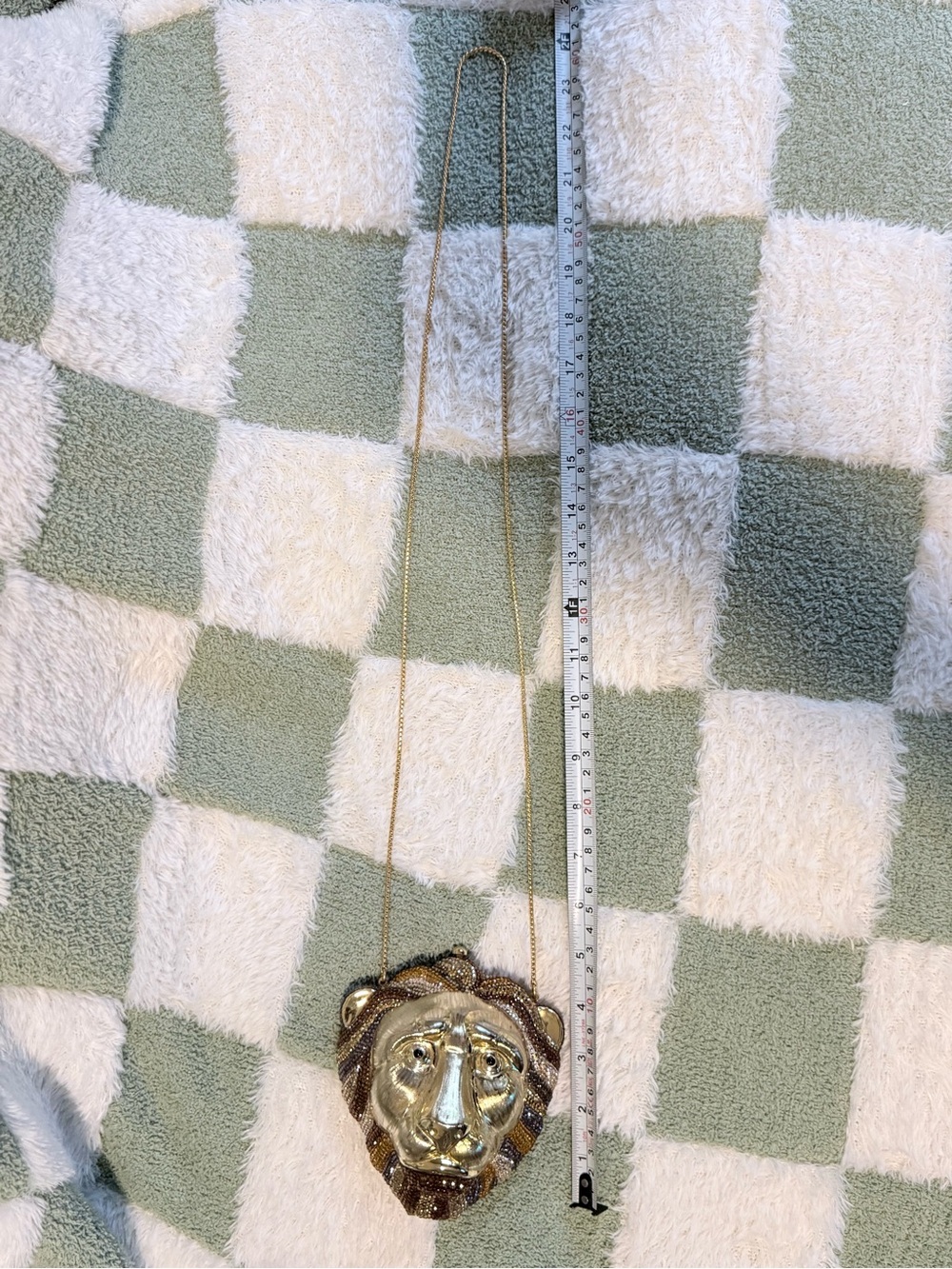 Judith Leiber Crystal Lion Head Miniaudière Swarovski Clutch with Full Set - Picture 12 of 13